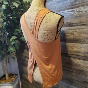 JoyLab Orange Rust Open Back Workout Top XS